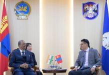 Нийслэлийн Засаг дарга бөгөөд Улаанбаатар хотын Захирагч Б.Пүрэвдагва БНЭУ-аас Монгол Улсад суугаа Онц бөгөөд Бүрэн эрхт Элчин сайд Атул Малхари Готсурветэй уулзлаа